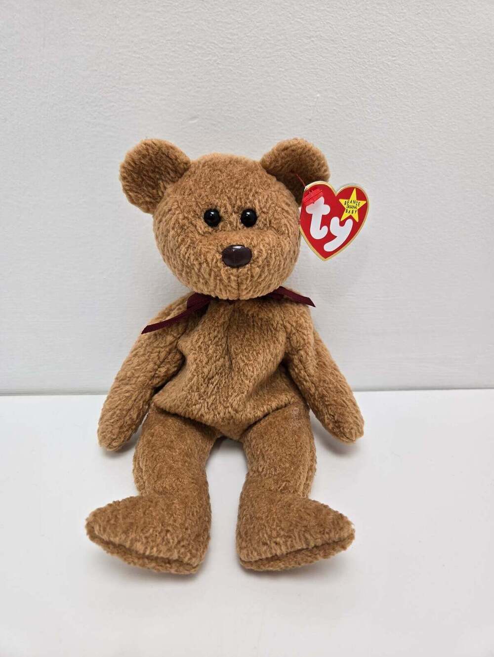 Ty Beanie Baby “Curly” the Bear Indonesia with Canadian Tush Tag! (9 inch)